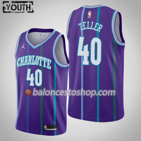 Camiseta Niños NBA Charlotte Hornets Cody Zeller 40 2019-20 Jordan Brand Hardwood Classics Swingman